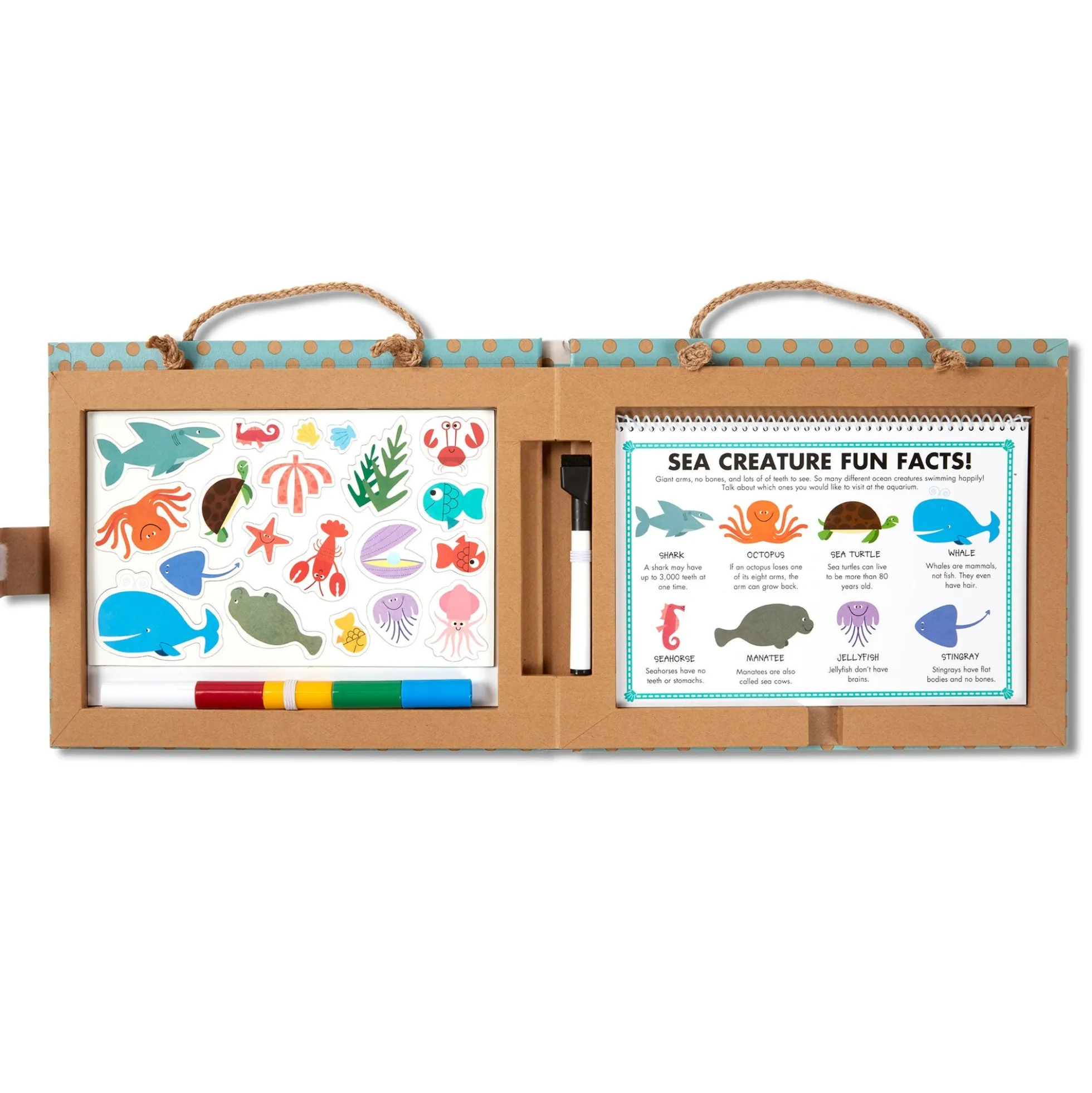 Natural Play: Play, Draw, Create Reusable Drawing & Magnet Kit – Ocean