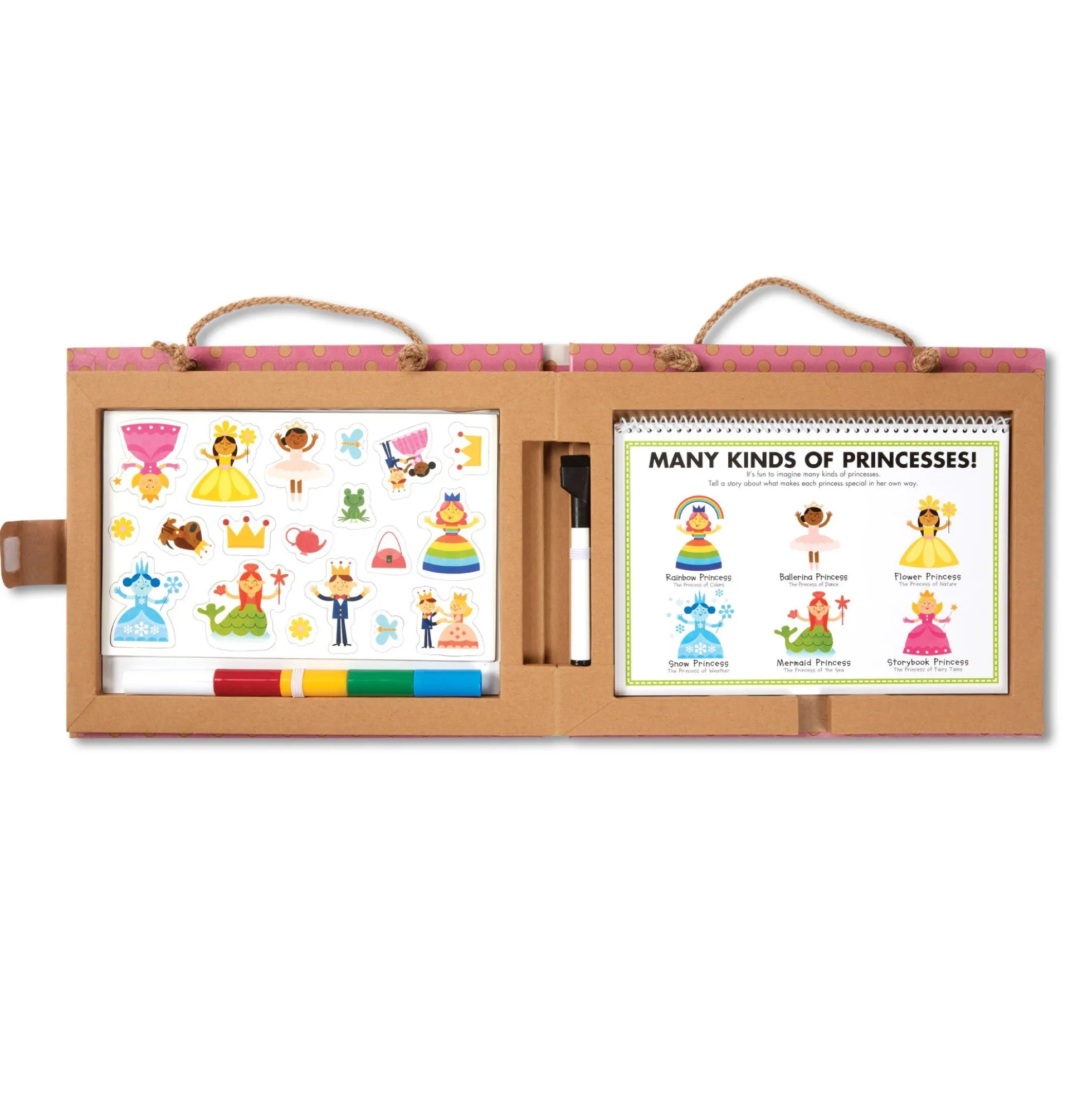 Natural Play: Play, Draw, Create Reusable Drawing & Magnet Kit – Princesses