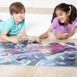 Outer Space Glow-in-the-Dark Floor Puzzle – 48 Pieces