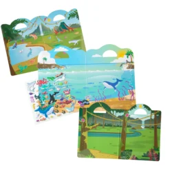 Puffy Sticker Play Set 3-Pack: Safari, Dinosaur, Ocean