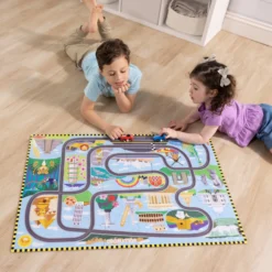Race Around the World Tracks Floor Puzzle - 48 Pieces