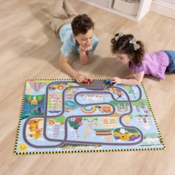 Race Around the World Tracks Floor Puzzle - 48 Pieces