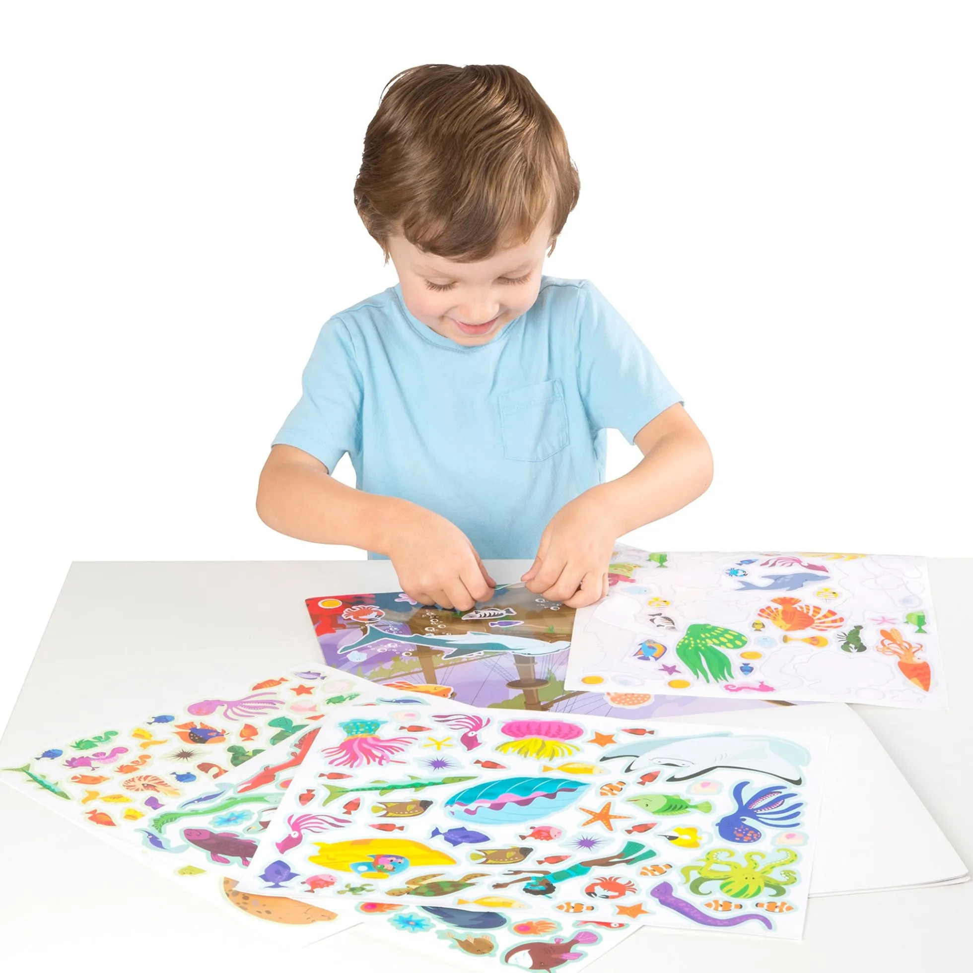 Reusable Sticker Pad 3-Pack: Jungle, Farm, Under the Sea
