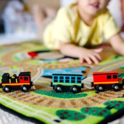 Round the Rails Train Rug