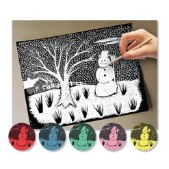 Scratch Art Paper - Solid Color Assortment (60 sheets)