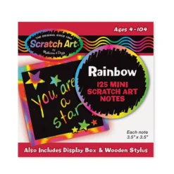 Scratch Art Rainbow Mini Notes _Box of 125