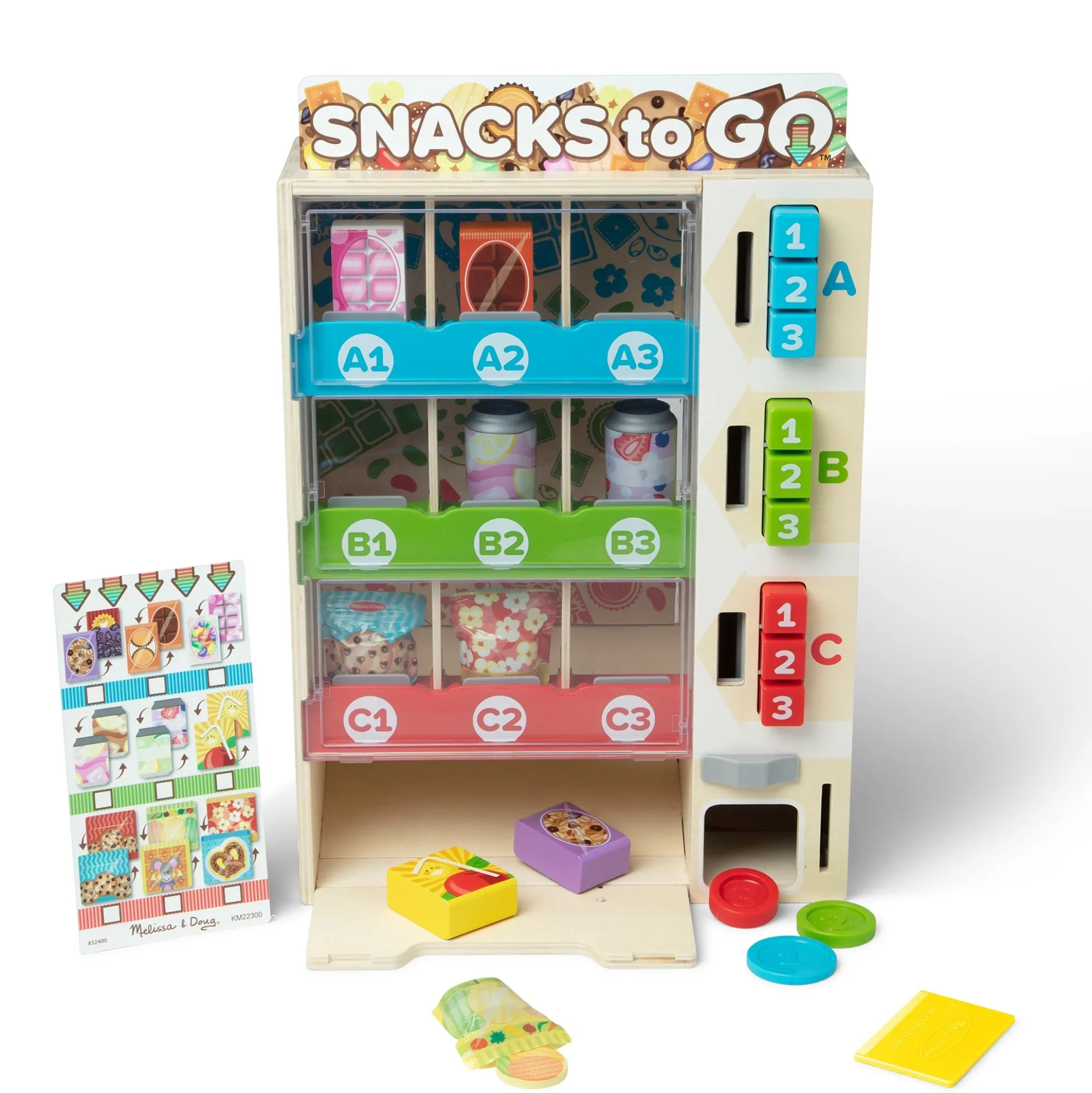 Sort, Stock, Select Wooden Vending Machine Play Set