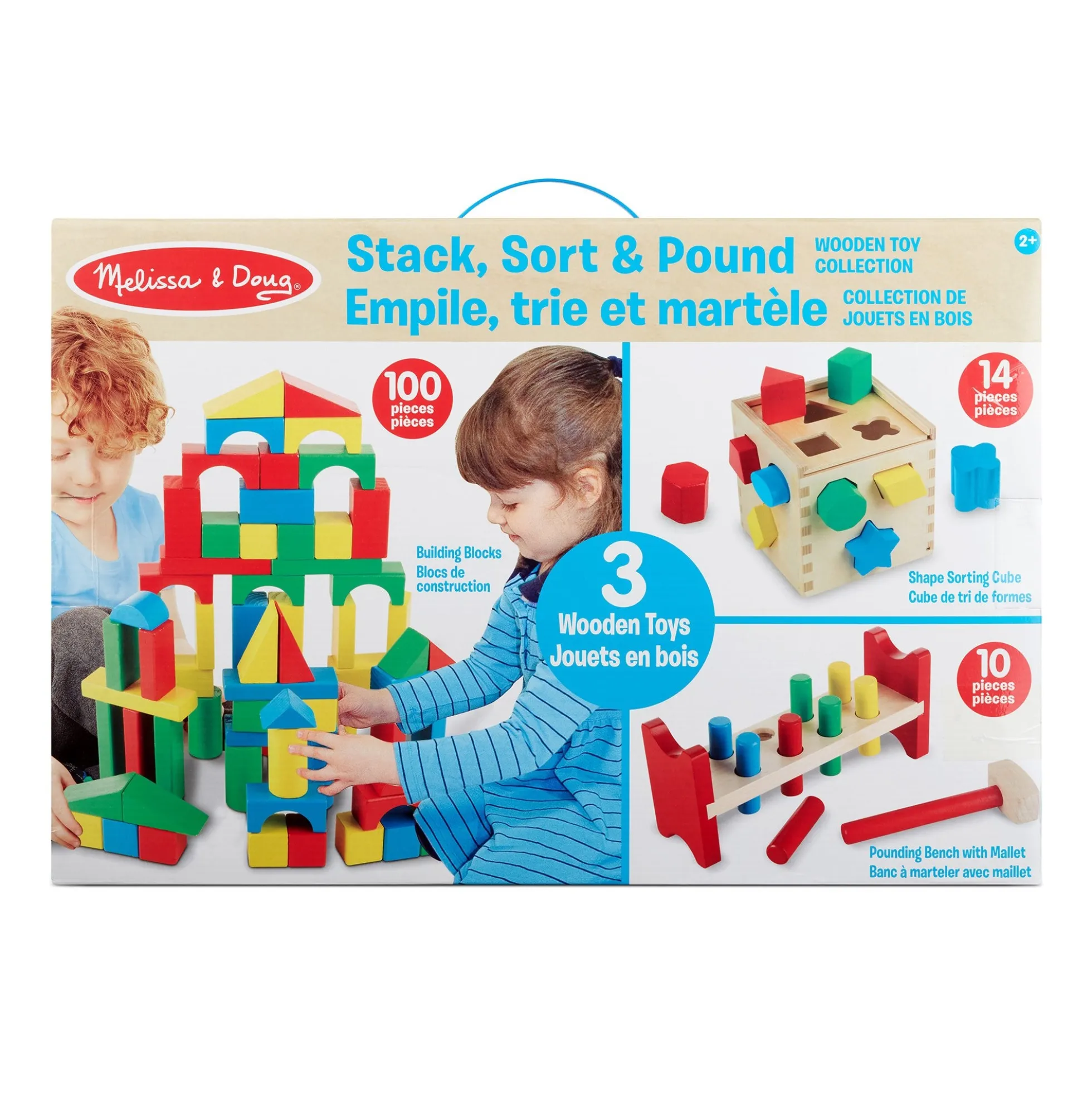 Stack, Sort & Pound Wooden Toy Collection