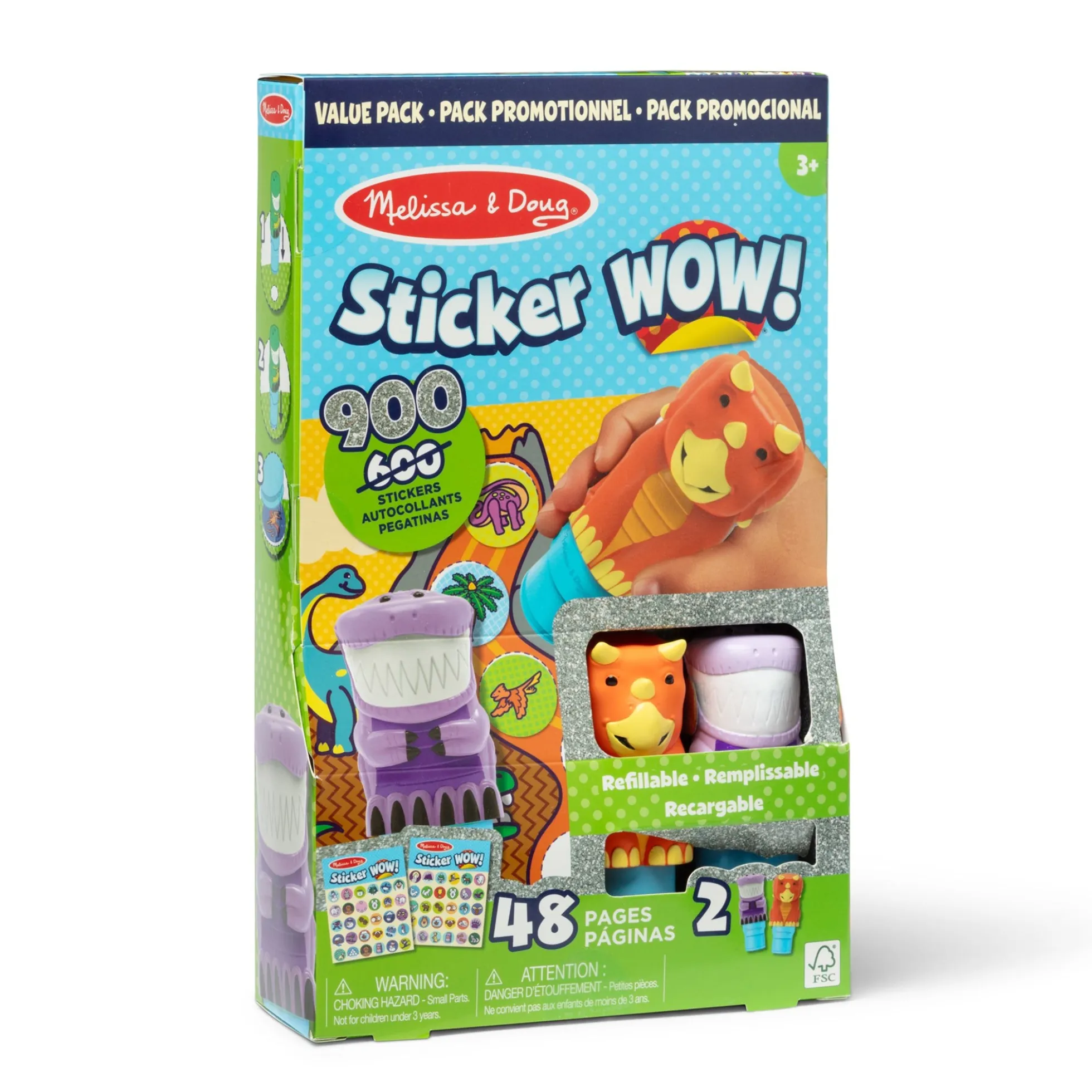 Sticker WOW!™ Activity Pad & Sticker Stamper Value Pack - Dinosaur