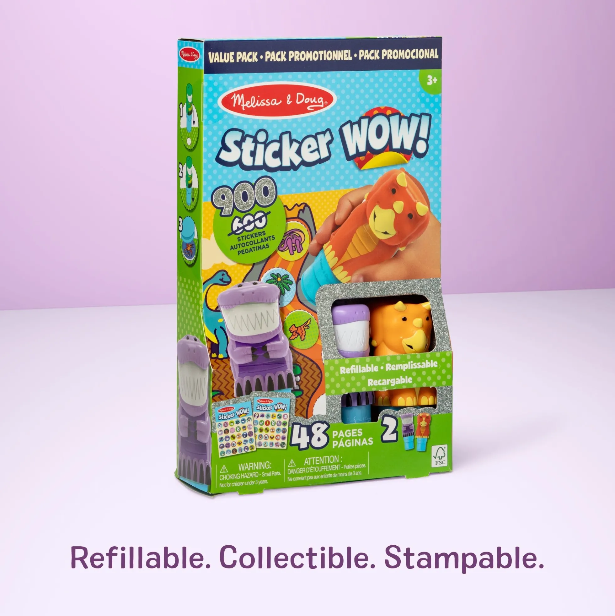 Sticker WOW!™ Activity Pad & Sticker Stamper Value Pack - Dinosaur