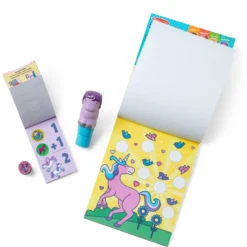 Sticker WOW!™ Purple Unicorn Bundle: Activity Pad & Sticker Stamper + Mini Activity Pad and 200 Refill Stickers