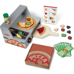 Top & Bake Pizza Counter - Wooden Play Food