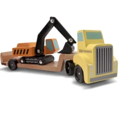 Trailer & Excavator Wooden Vehicles Play Set