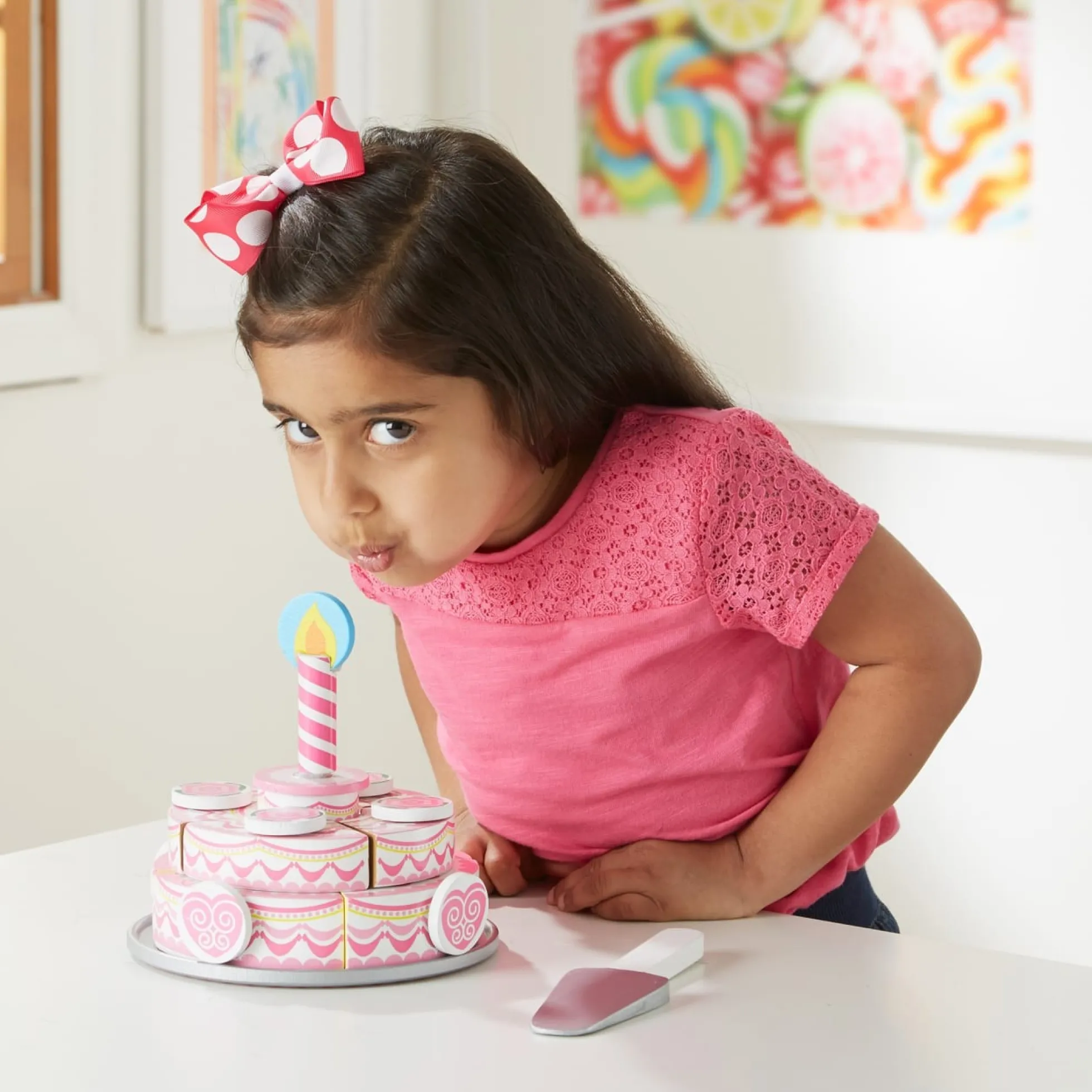 Triple-Layer Party Cake - Wooden Play Food