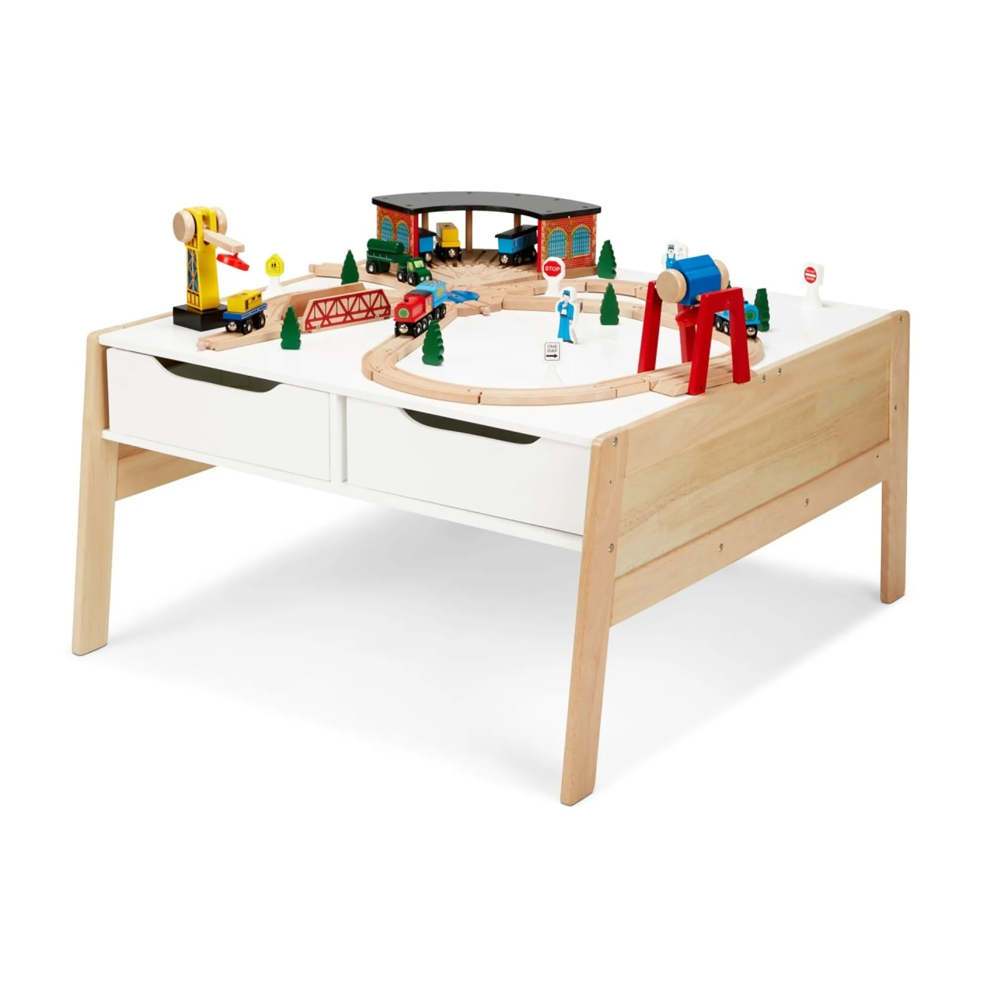 Wooden Art & Activity Table with Bins