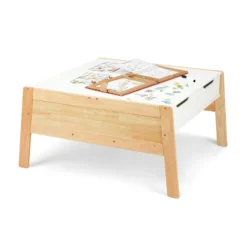 Wooden Art & Activity Table with Bins