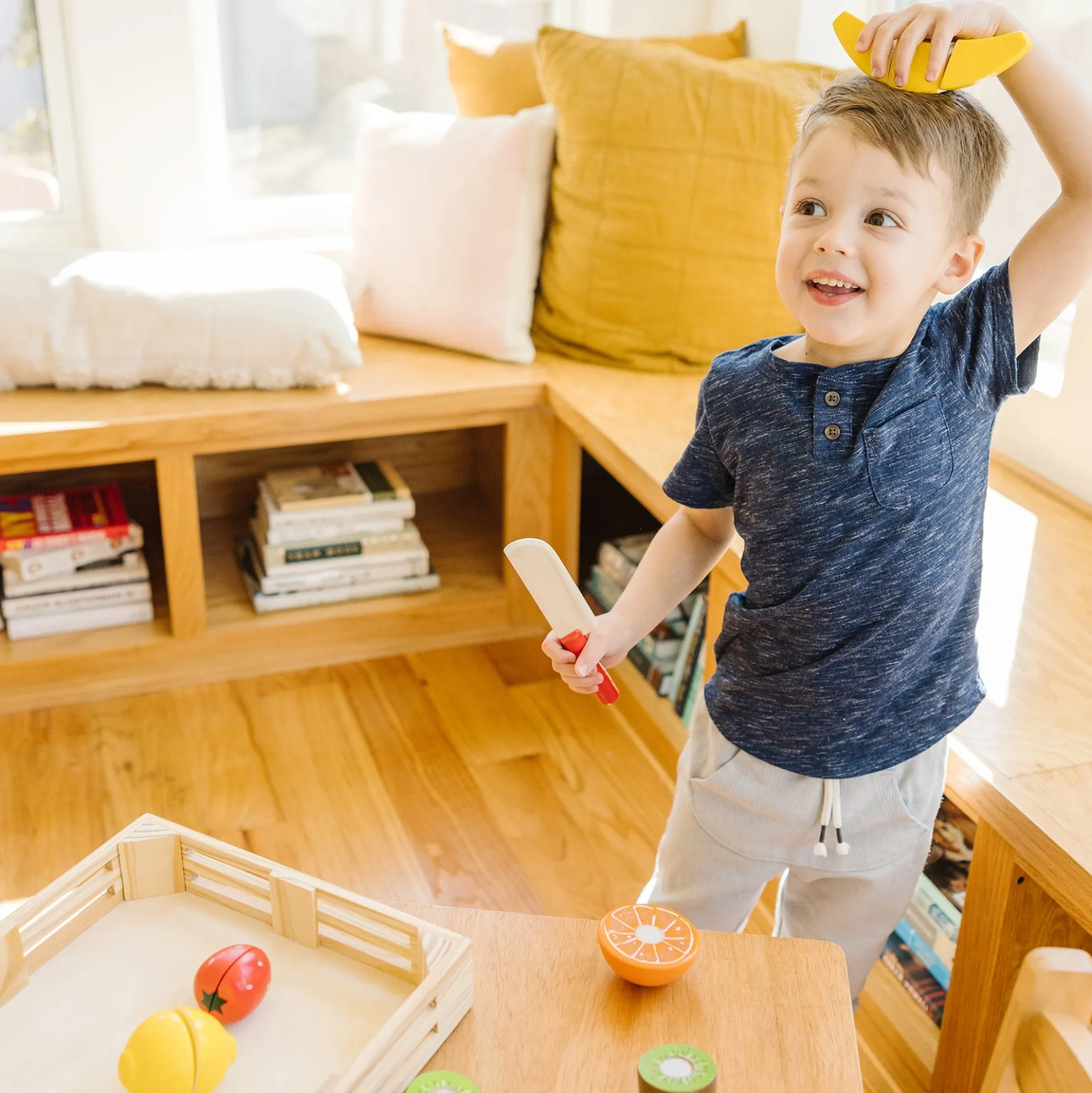 Wooden Cutting Fruit Play Food