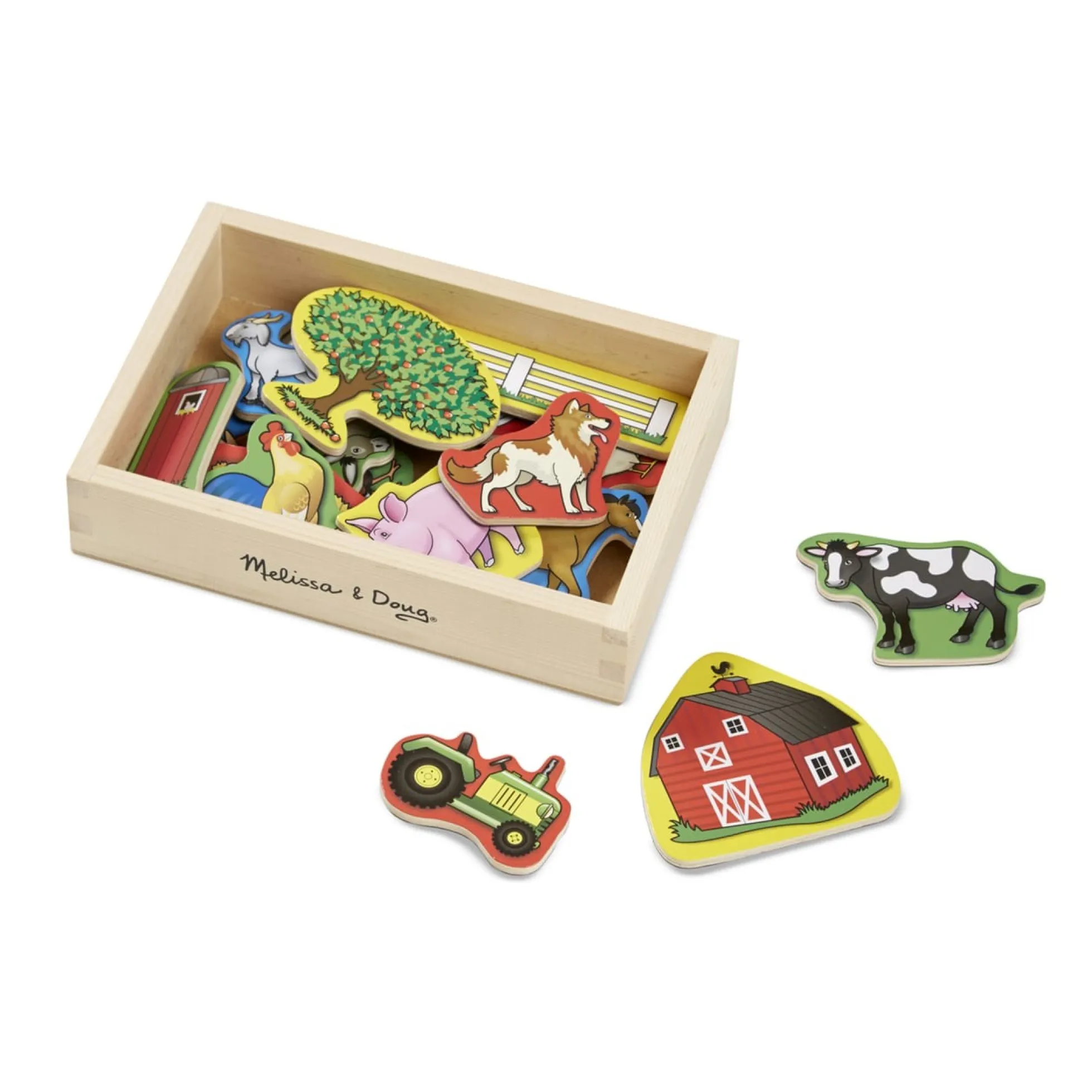 Wooden Farm Magnets