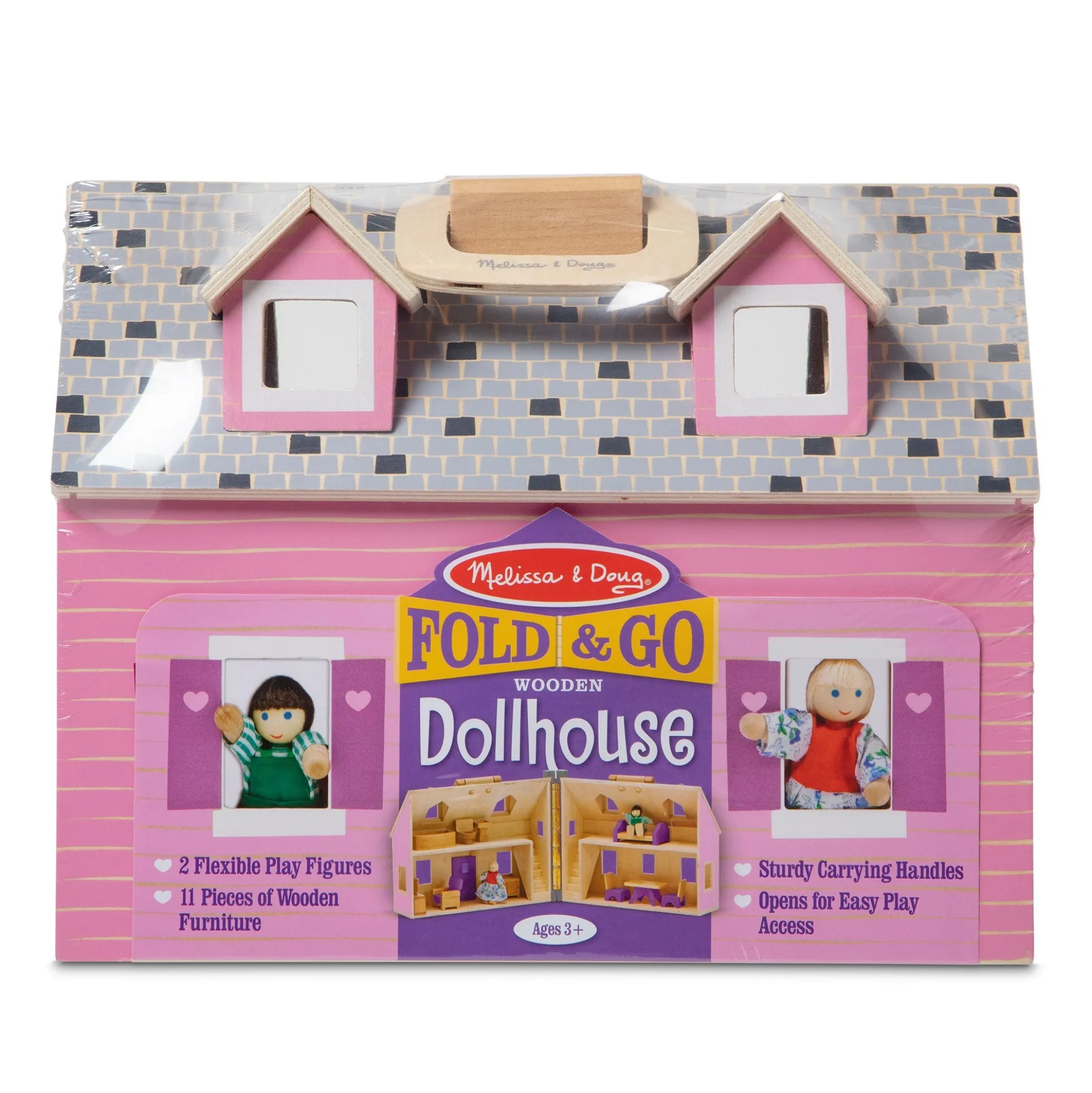 Wooden Fold & Go Dollhouse