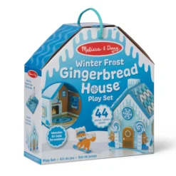 Wooden Gingerbread House Play Set – Winter Frost