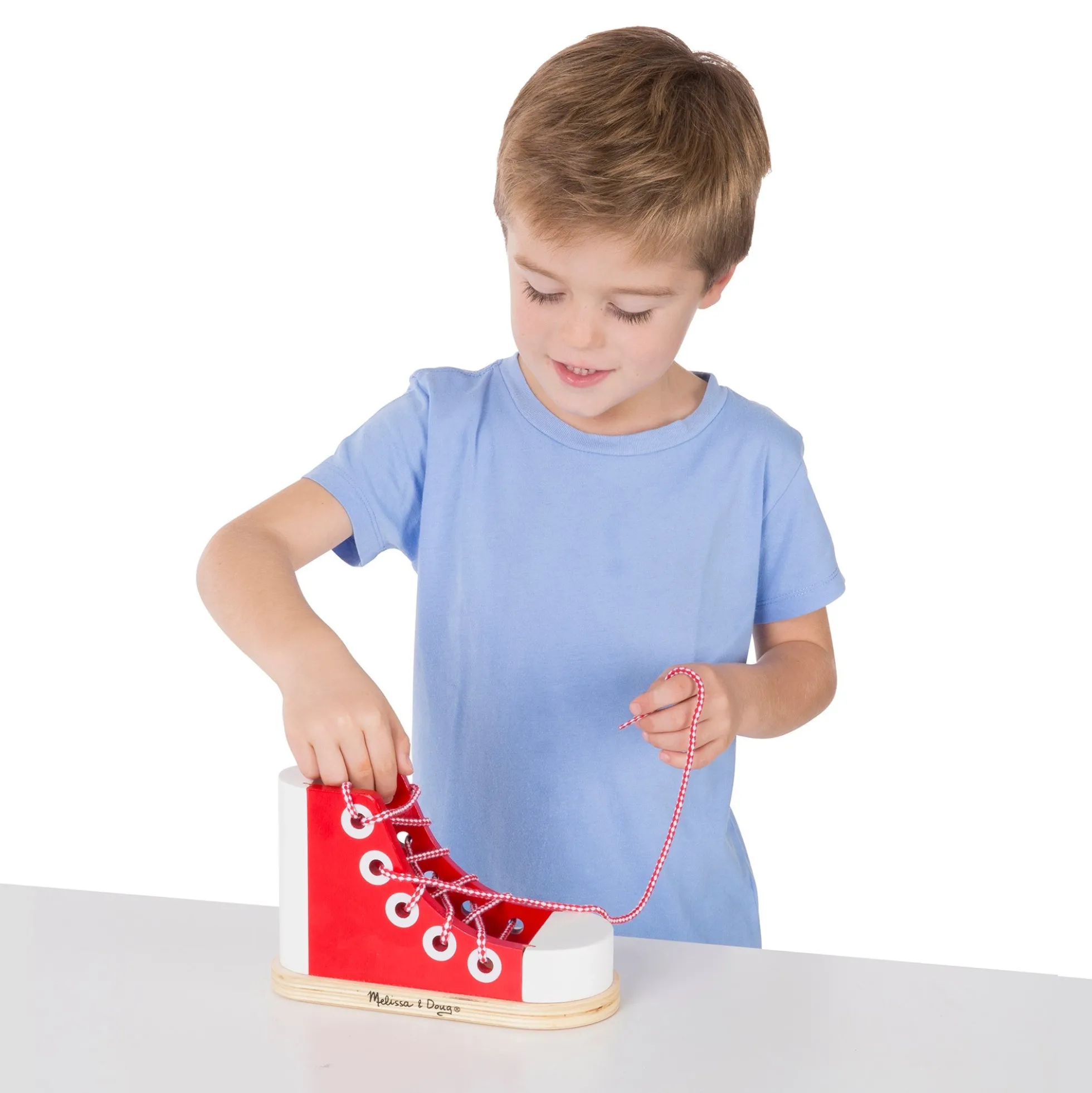 Wooden Lacing Shoe