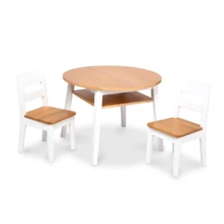 Wooden Round Table & Chairs Set