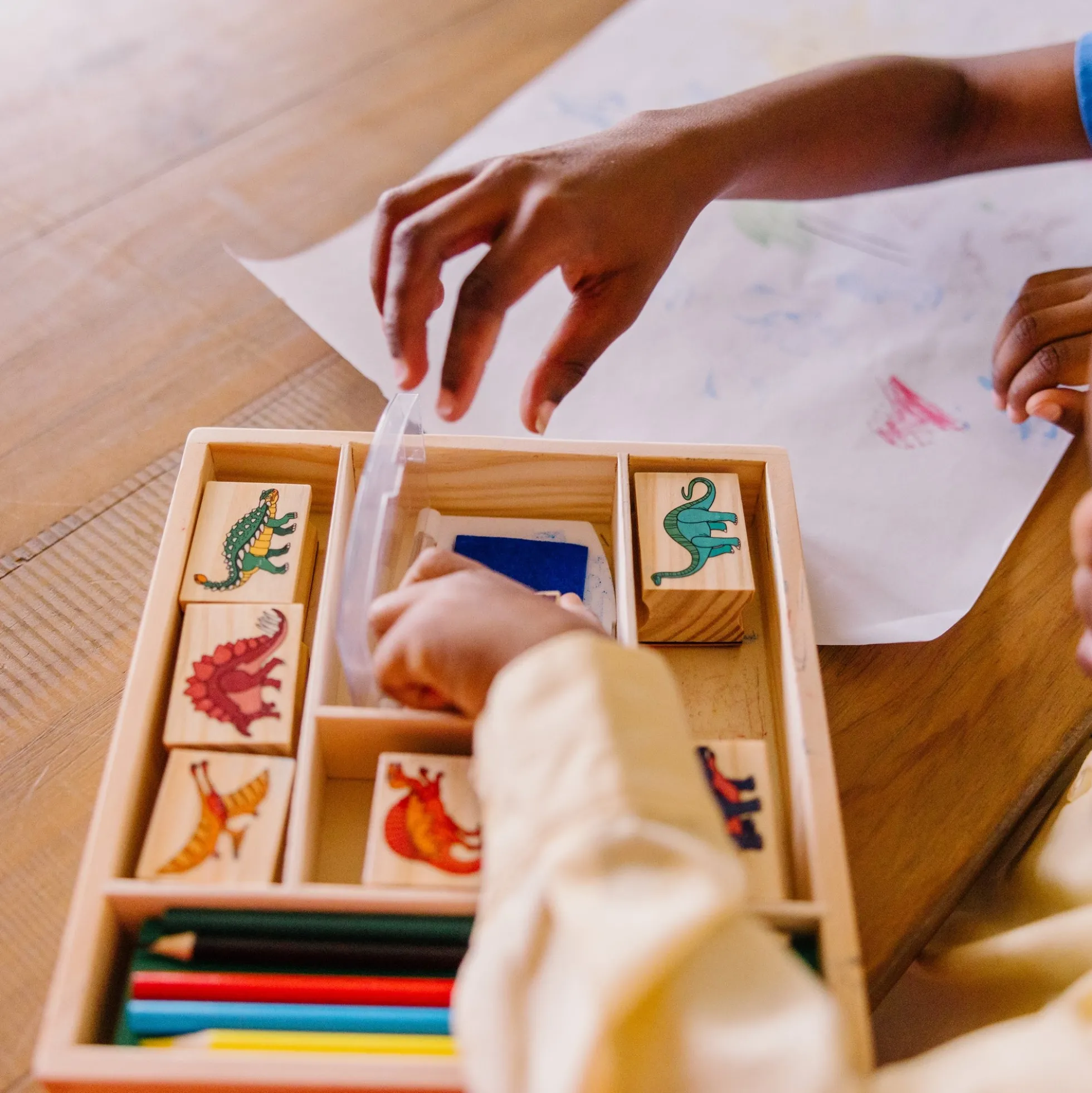 Wooden Stamp Set - Dinosaurs