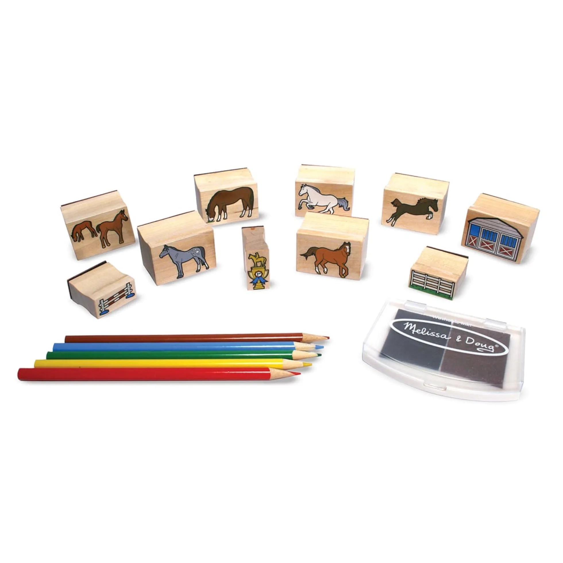 Wooden Stamp Set - Horses