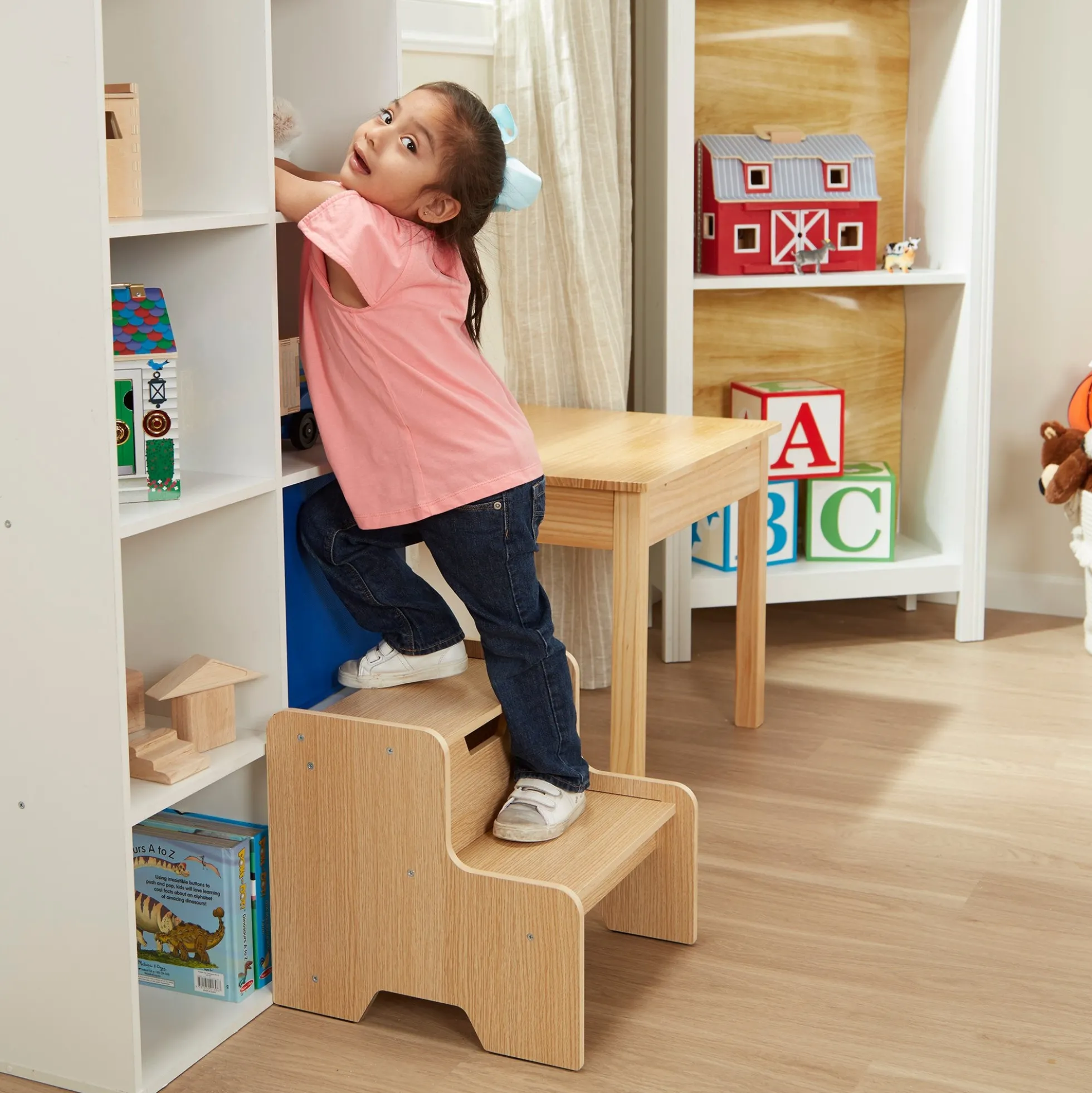 Wooden Step Stool - Natural