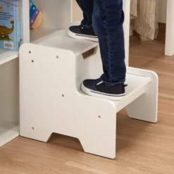 Wooden Step Stool - White