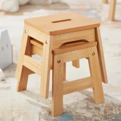 Wooden Stools – Set of 2