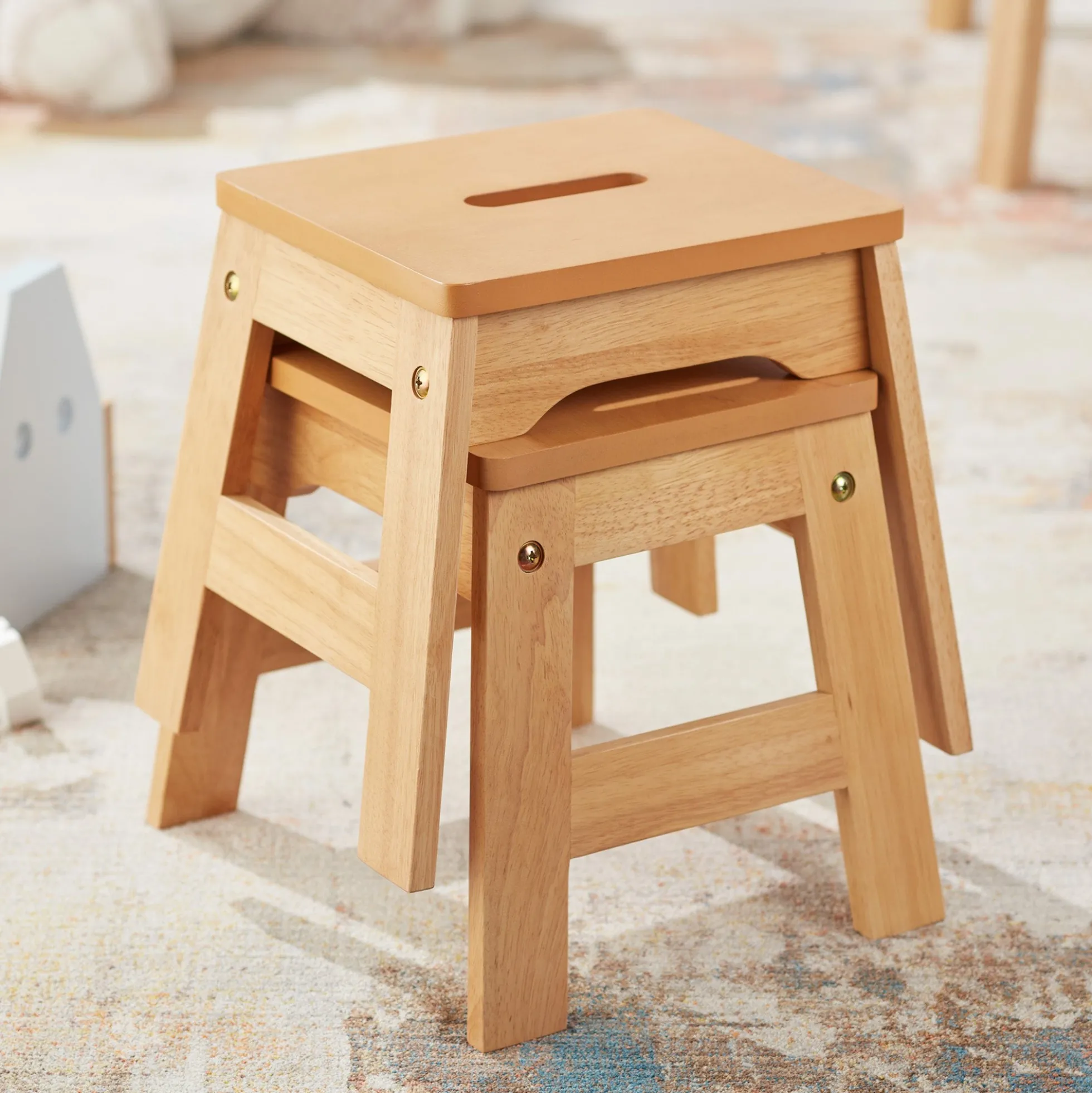 Wooden Stools – Set of 2