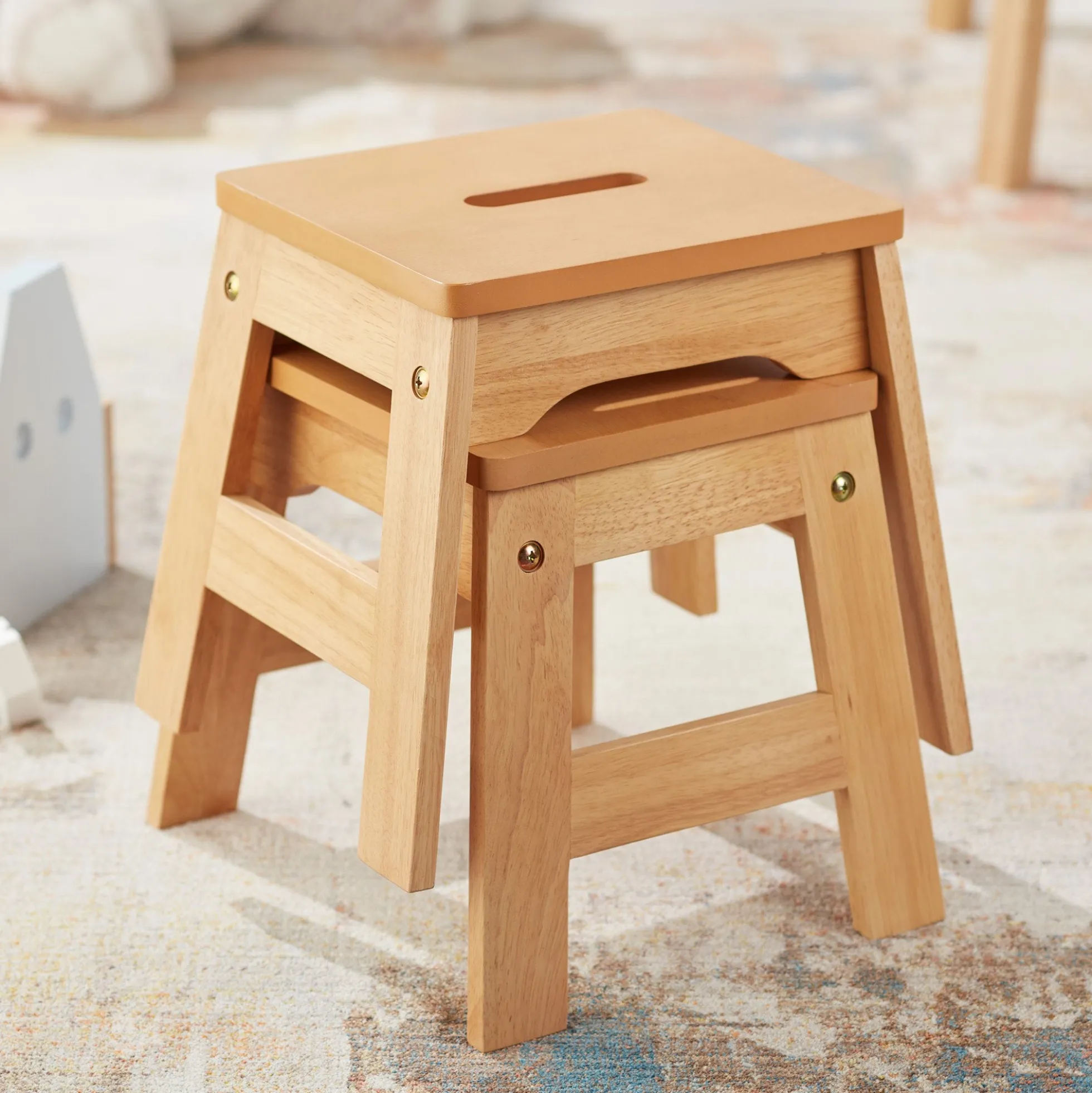 Wooden Stools – Set of 2