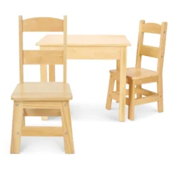Wooden Table & Chairs - Natural