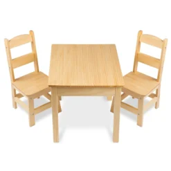 Wooden Table & Chairs - Natural