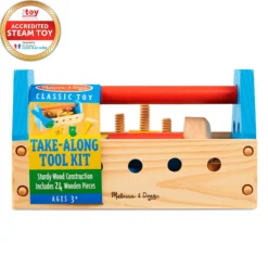 Wooden Take-Along Tool Kit