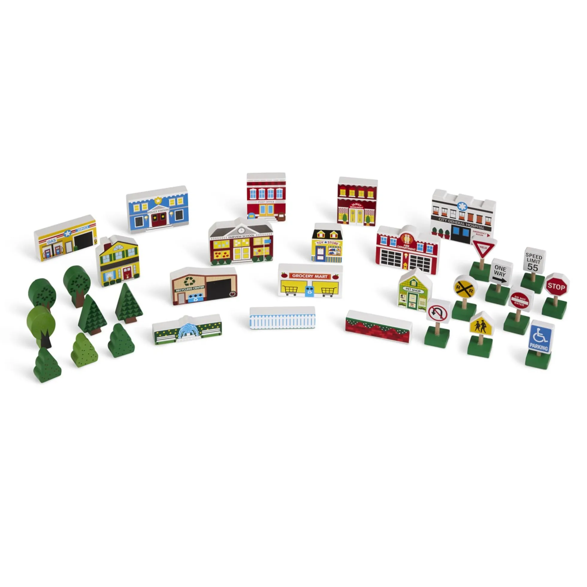 Wooden Town Play Set