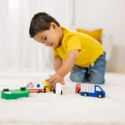 Wooden Town Vehicles Set
