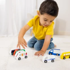 Wooden Town Vehicles Set