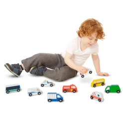 Wooden Town Vehicles Set