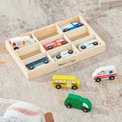 Wooden Town Vehicles Set