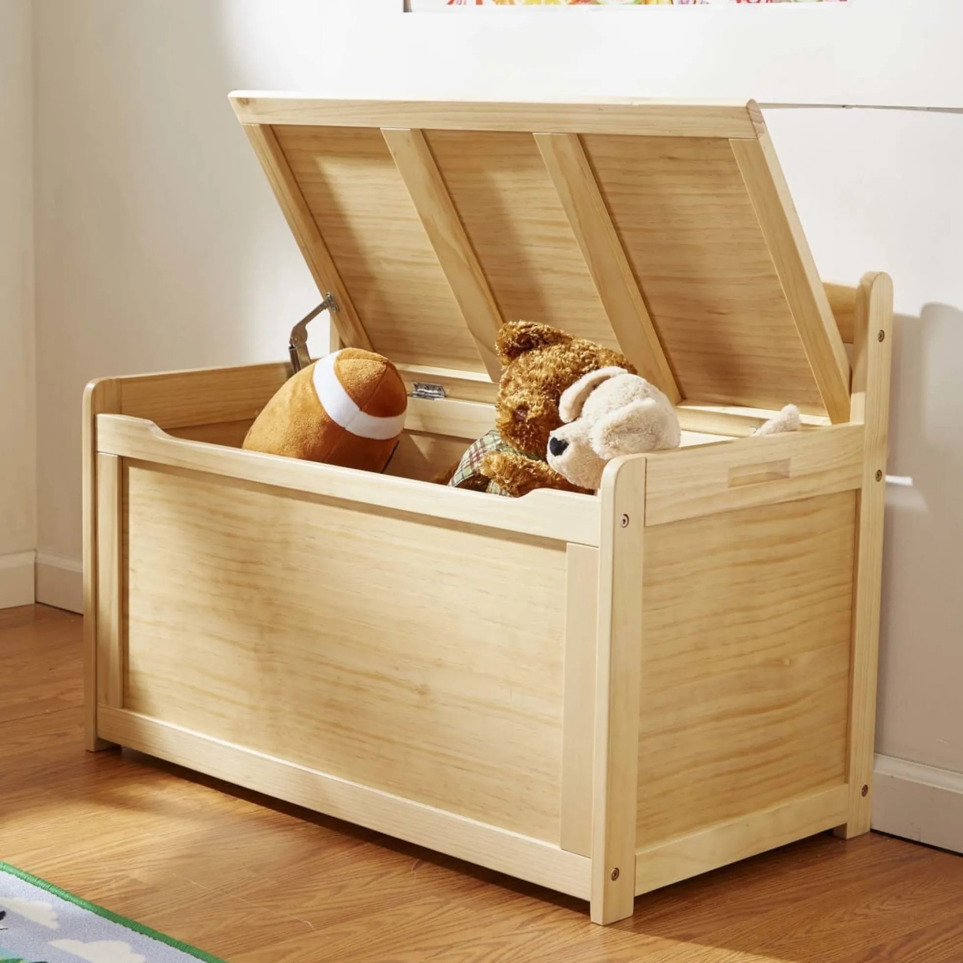Wooden Toy Chest (Honey)