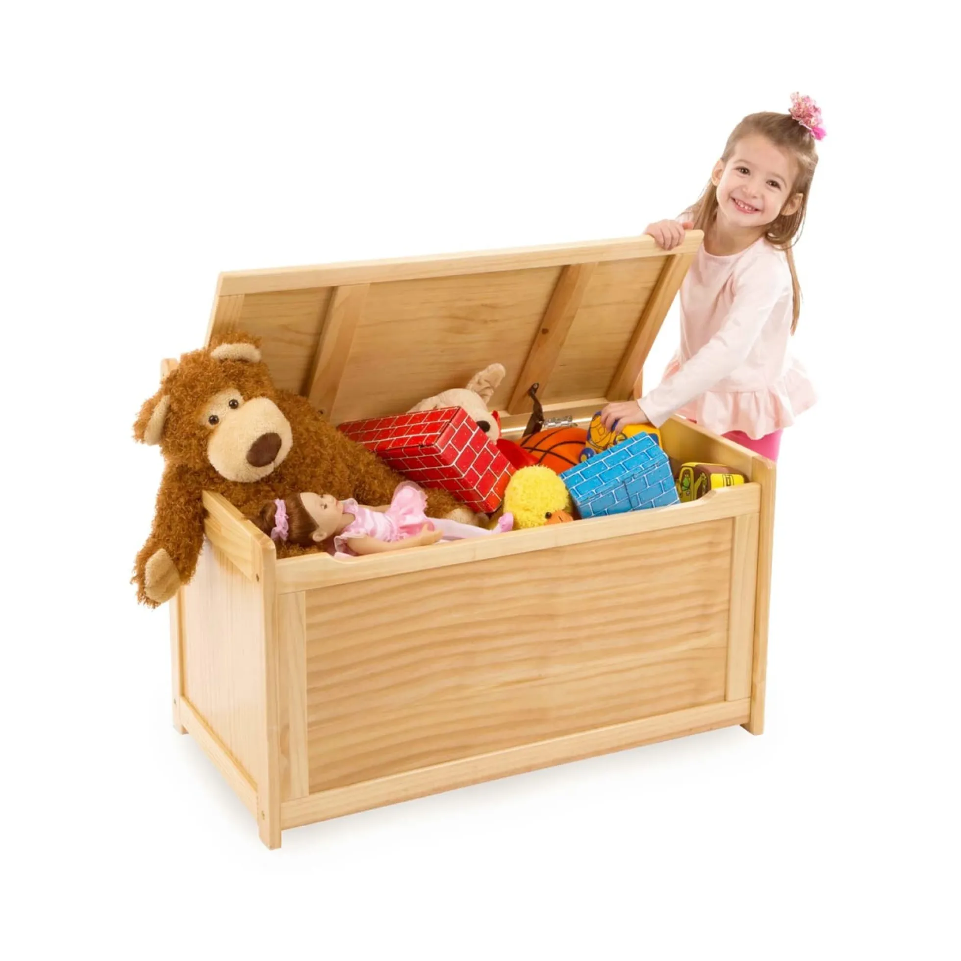 Wooden Toy Chest (Honey)