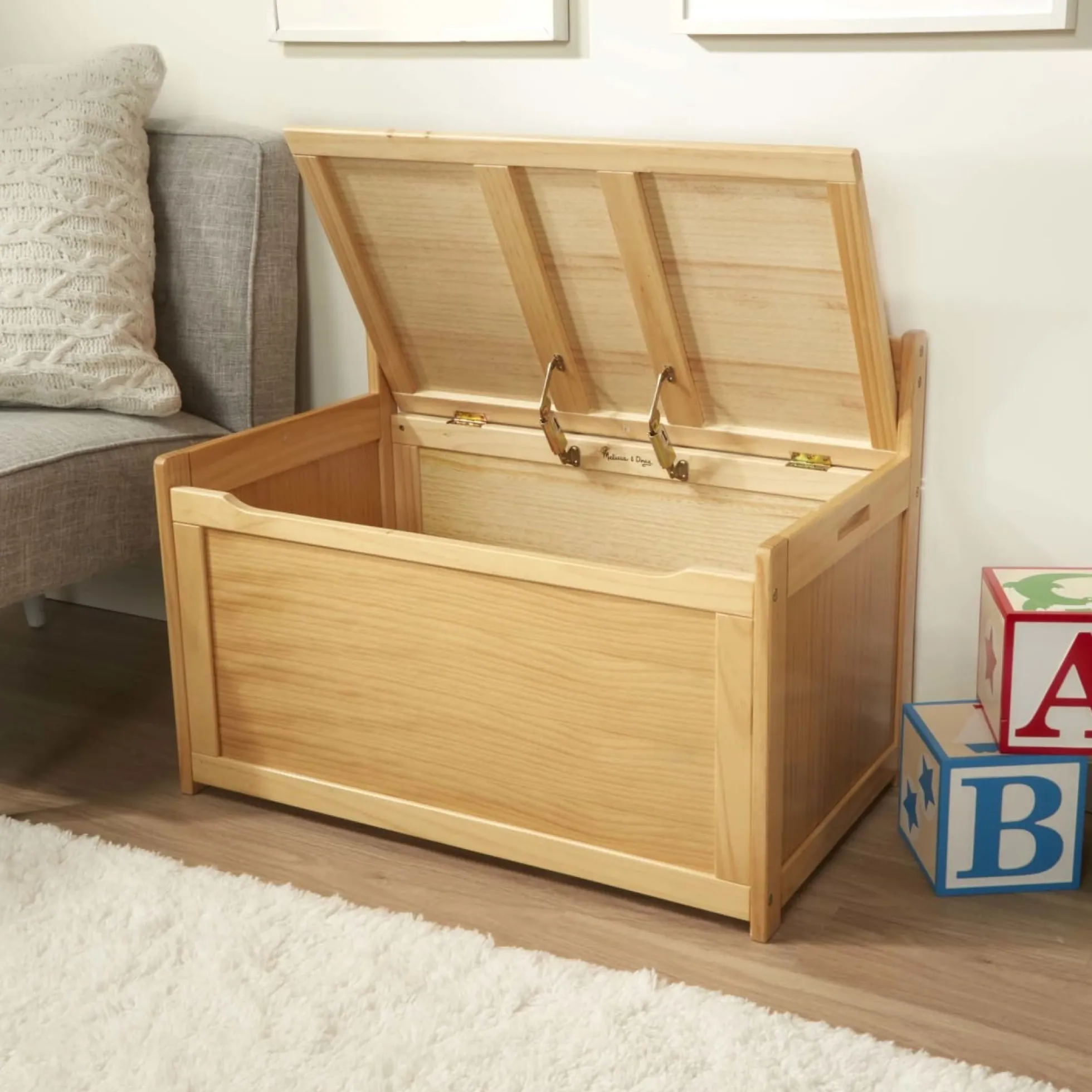 Wooden Toy Chest (Honey)