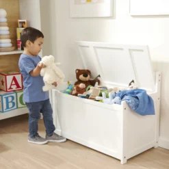 Wooden Toy Chest (White)