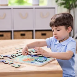 Wooden Underwater Gear Puzzle – 18 Pieces
