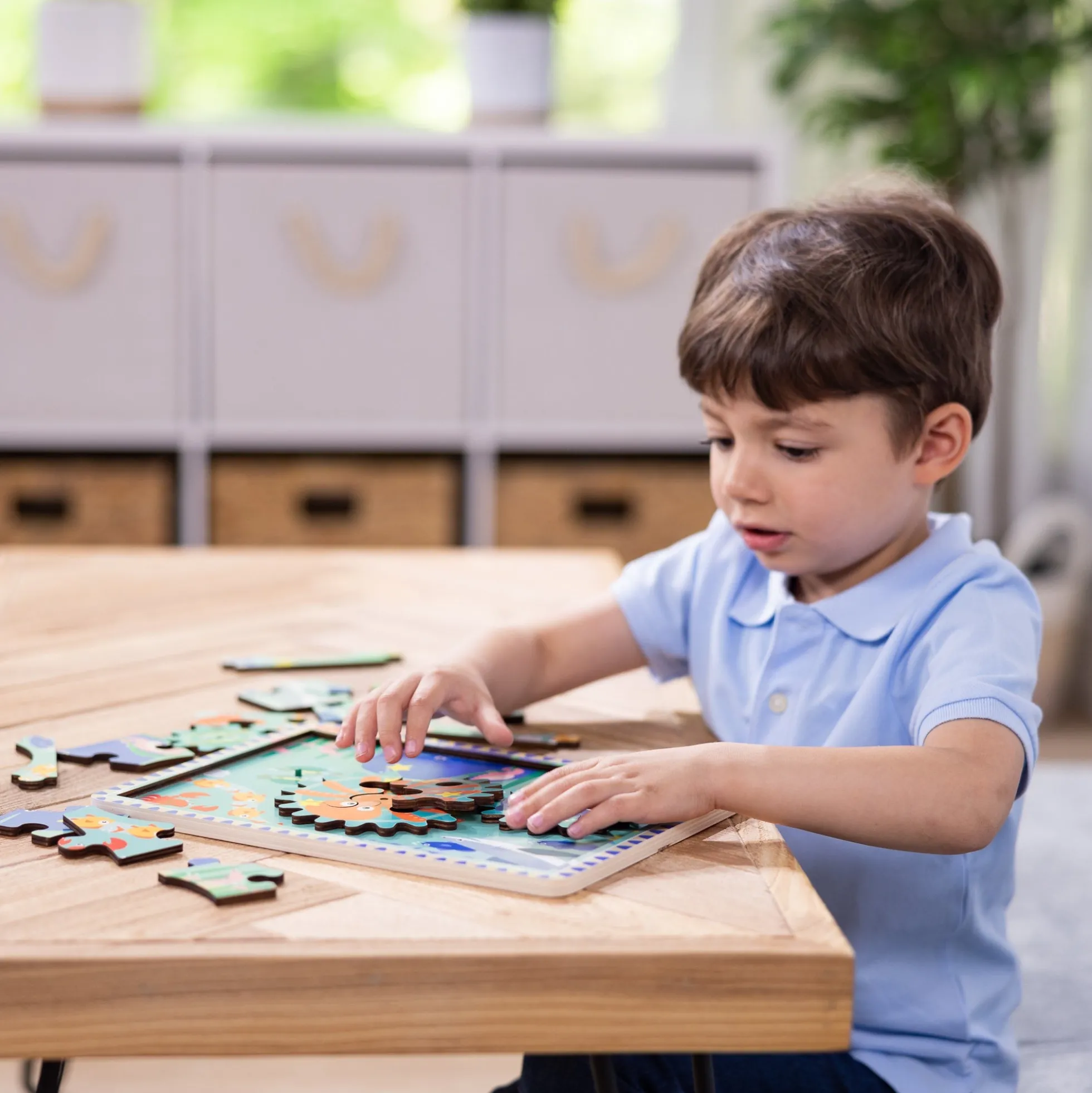 Wooden Underwater Gear Puzzle – 18 Pieces