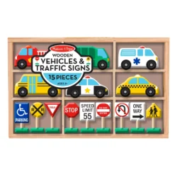 Wooden Vehicles and Traffic Signs