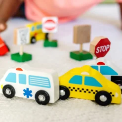 Wooden Vehicles and Traffic Signs