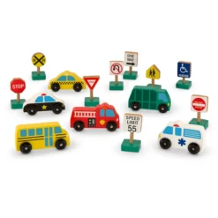 Wooden Vehicles and Traffic Signs